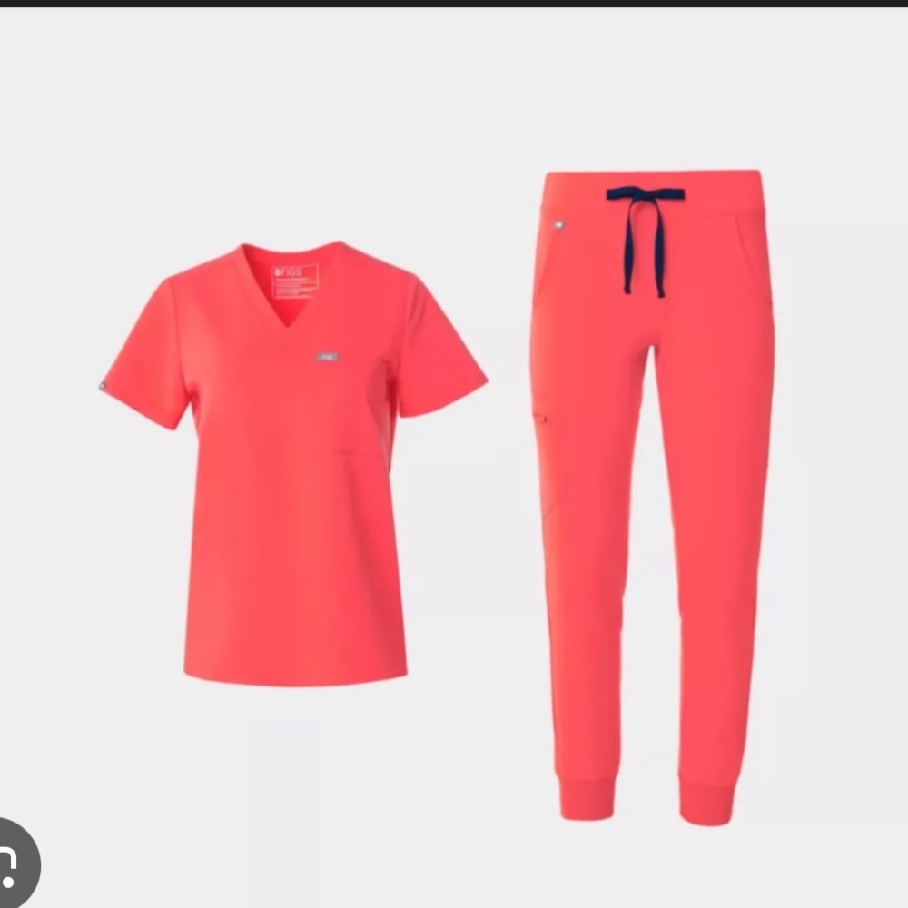 Figs Bright Orange Scrub Set BRAND NEW